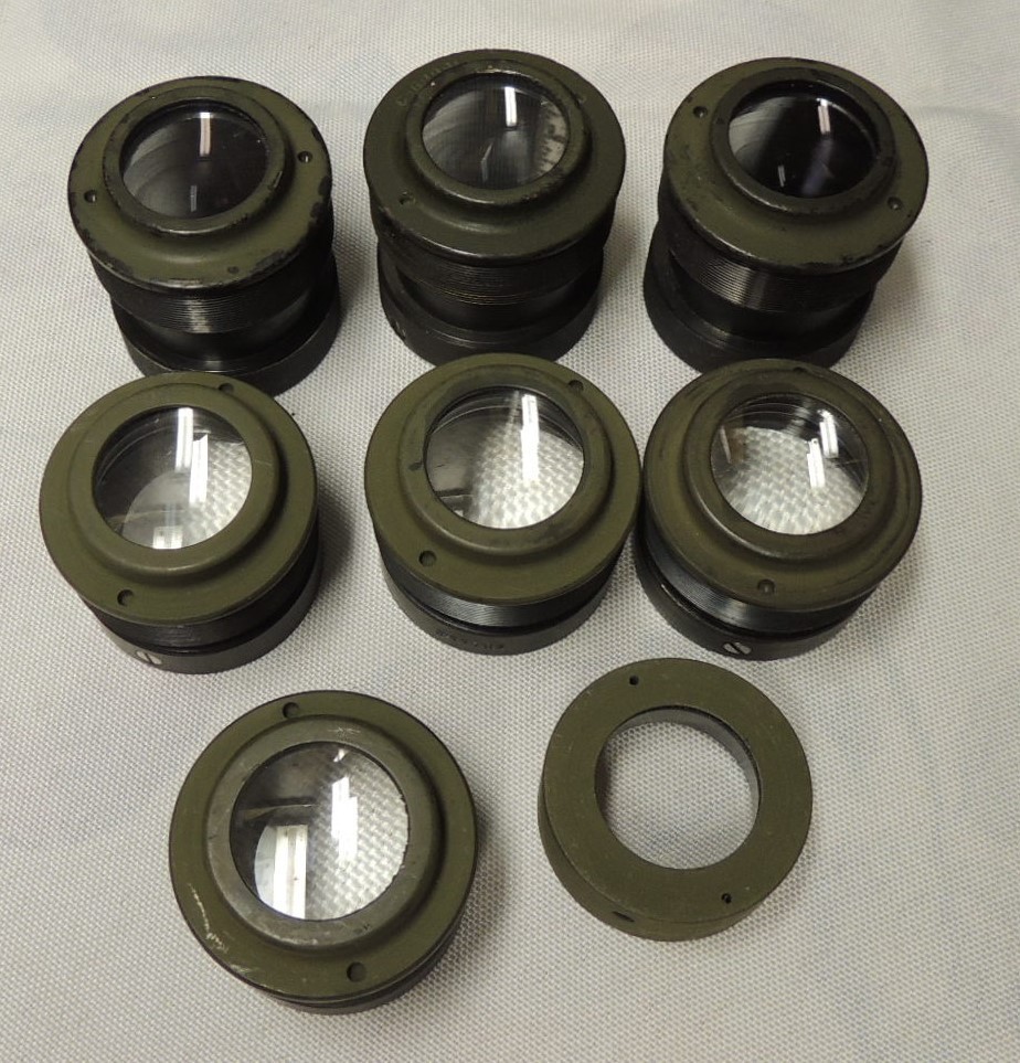 WWII US Military Tank Telescope Eyepiece Lens Lot Crosshair Reticle C-69991 WWII US Military Tank Telescope Eyepiece Lens Lot Crosshair Reticle C-69991