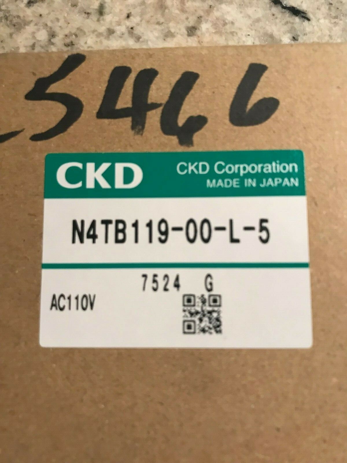 NEW CKD SOLENOID VALVE N4TB119-00-L-5, 110 VAC, 0.15 - 0.7 MPa NEW CKD SOLENOID VALVE N4TB119-00-L-5, 110 VAC, 0.15 - 0.7 MPa