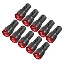 10pcs Red Indicator Light with Buzzer AC/DC 24V 22mm Panel Mount Flashing Alarm picture