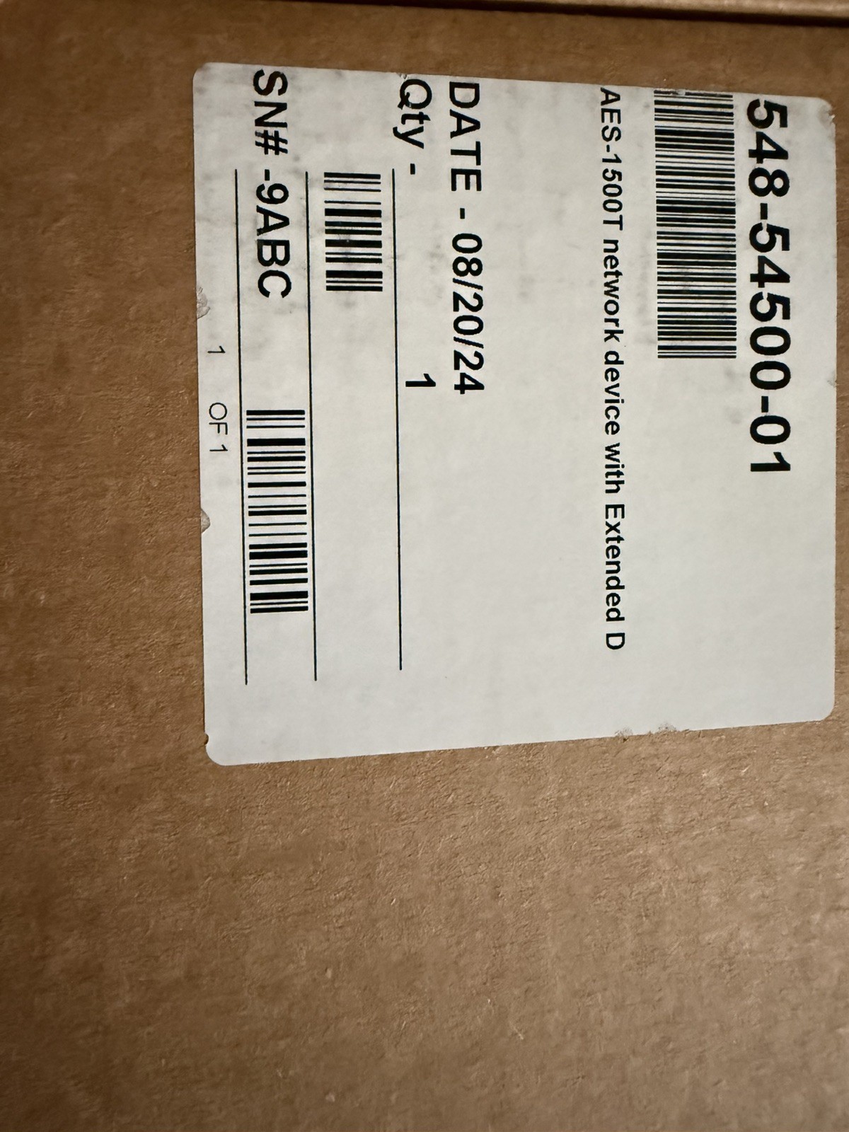 HONEYWELL Vindicator Technologies 548-54500 -01 HONEYWELL Vindicator Technologies 548-54500 -01