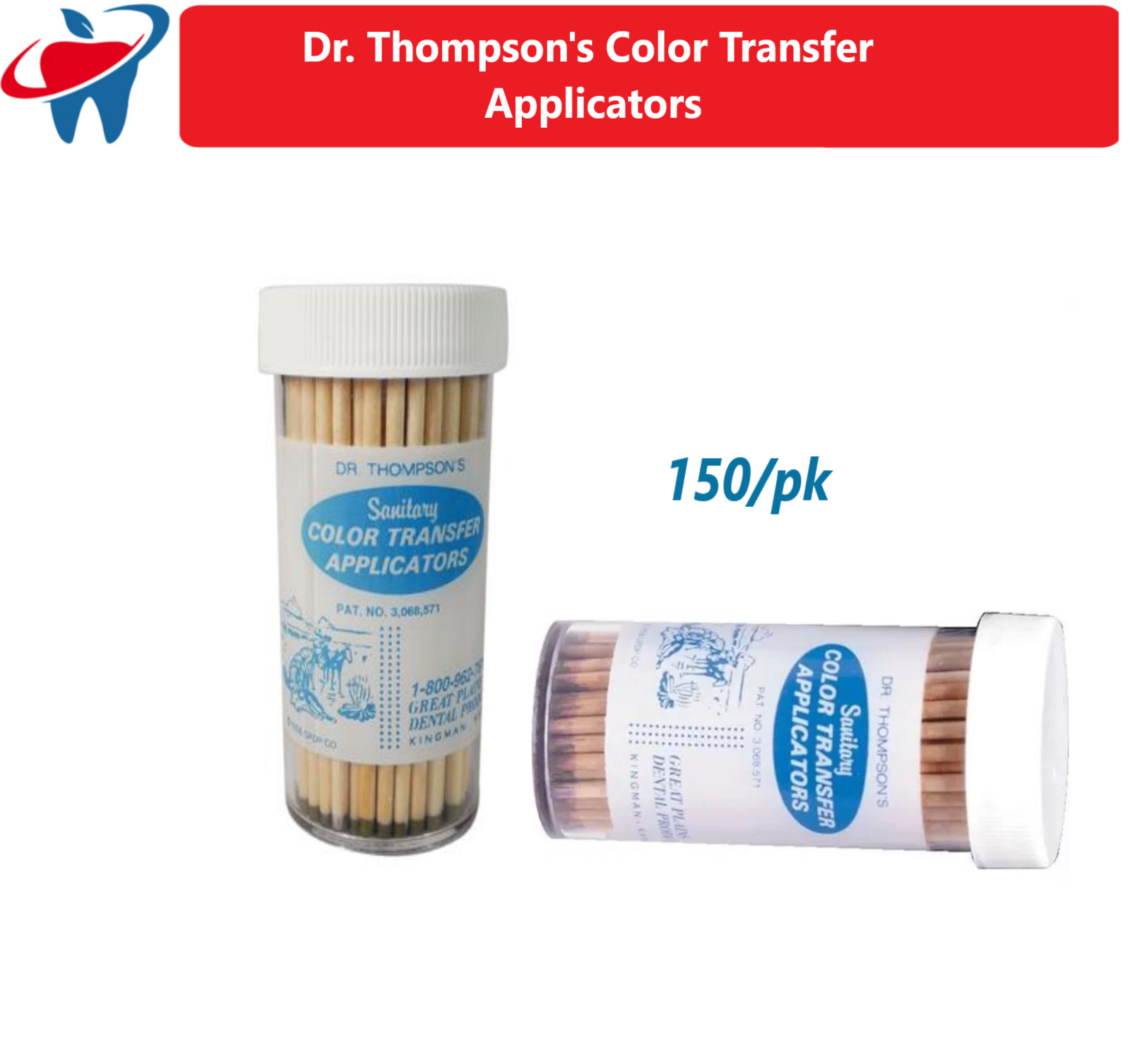 Dental Dr. Thompson\'s Color Transfer Applicators, 150/Pk Dental Dr. Thompson\'s Color Transfer Applicators, 150/Pk