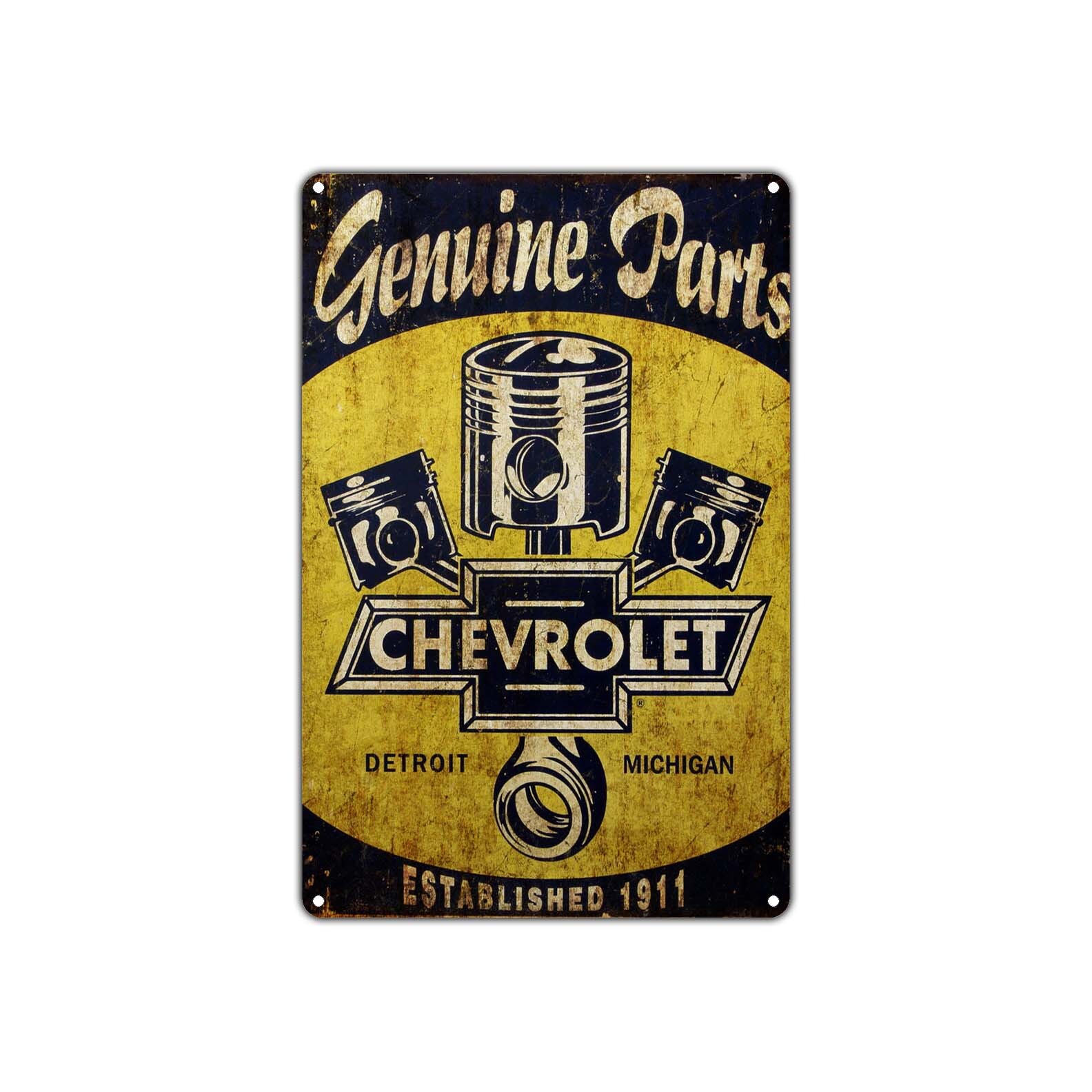 Chevrolet Genuine Parts Established 1911 Vintage Sign For Auto-shop Garage Sign Chevrolet Genuine Parts Established 1911 Vintage Sign For Auto-shop Garage Sign
