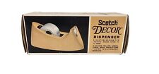 Vintage Scotch 3M Decor Tape Dispenser Beige in Box C-15 Desktop Weighted 1 Disp picture
