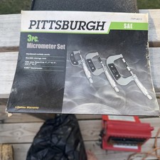 New Pittsburgh 3 Pc Micrometer Set SAE 0-3