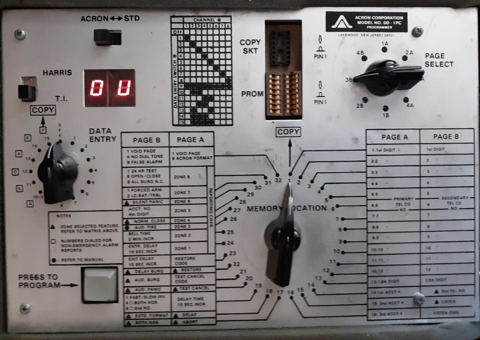 Acron DD-1PC Chip programmer for Alarm systems (Vintage) Acron DD-1PC Chip programmer for Alarm systems (Vintage)