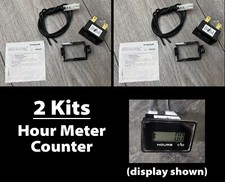 2 Kits - 12V LCD Hour Meter Counters Honeywell LM-HS2AS-T11, Black picture