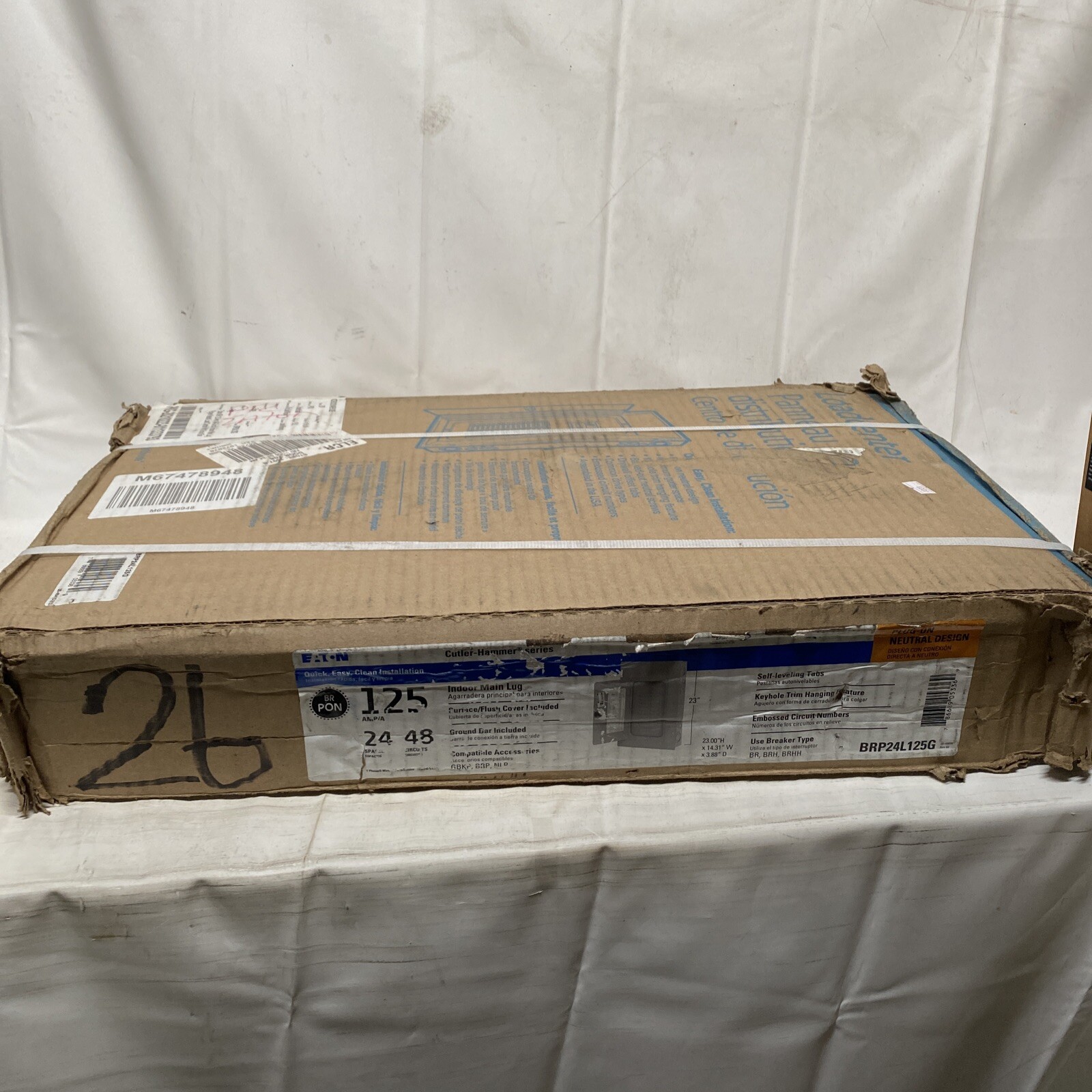 EATON LOADCENTER BRP24L125G 125amp/A 48 Circuits 24 Spaces