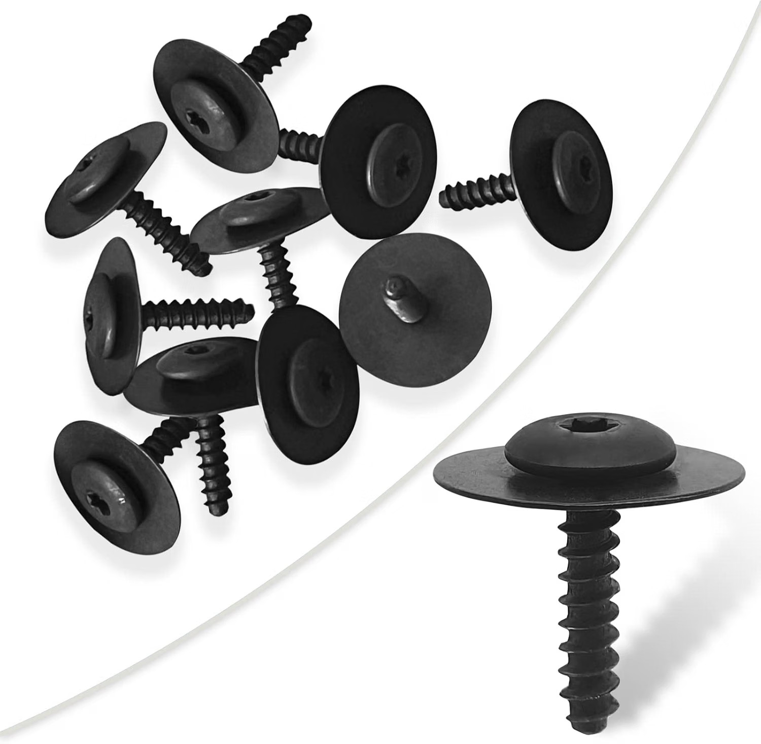 10pcs Fender Liner Wheelhouse Liner Splash Shield Bolt Screw, Compatible with GM 10pcs Fender Liner Wheelhouse Liner Splash Shield Bolt Screw, Compatible with GM