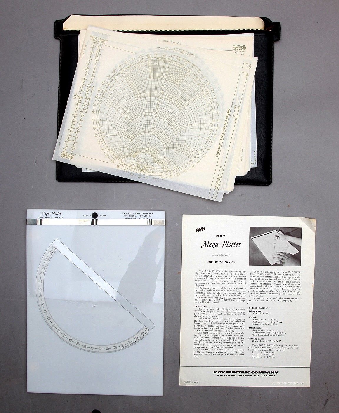 Vintage KAY Electric Co. Mega-Plotter Catalog # 2010 For Smith Charts