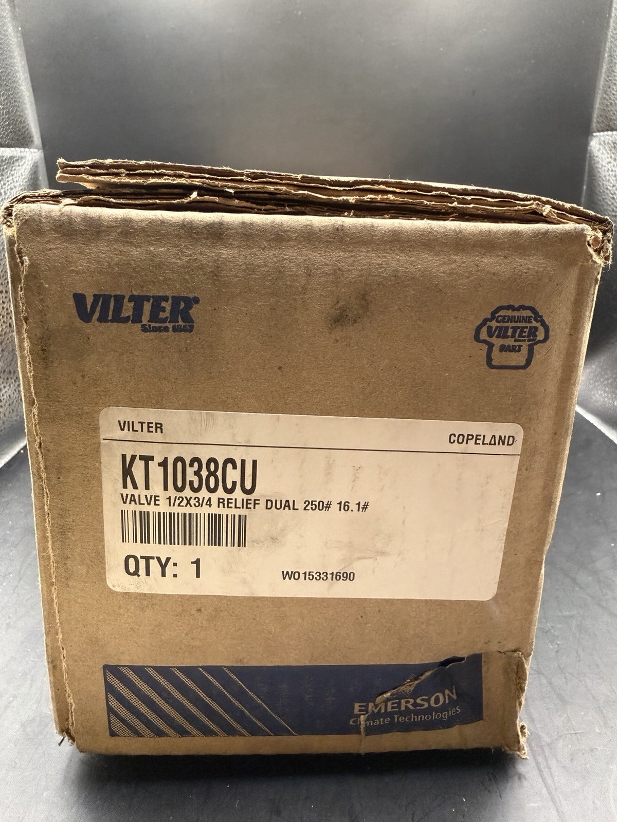 Vilter KT1038CU Dual Relief Valve 1/2 x 3/4 250  16.1 Genuine OEM
