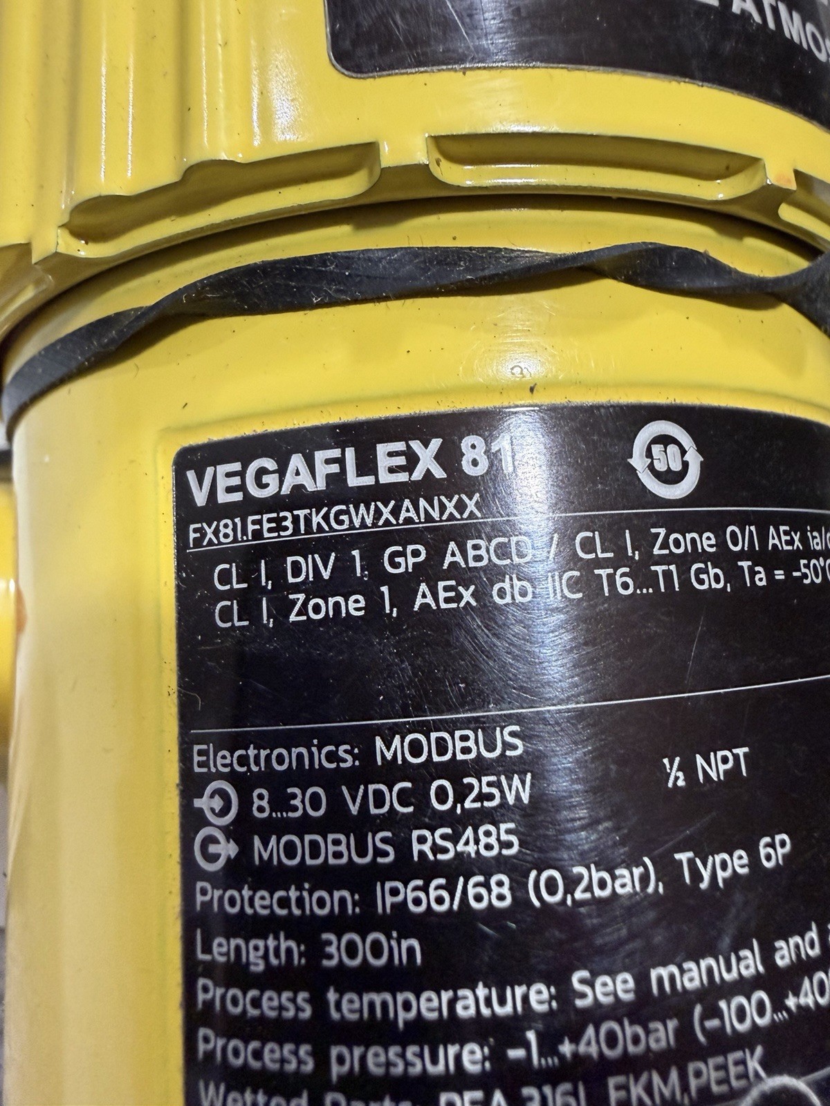 VEGAFLEX 81 FX8IFE3TKGWXANXX. 25 Ft Cable Rs485 Comm Unit Brand New VEGAFLEX 81 FX8IFE3TKGWXANXX. 25 Ft Cable Rs485 Comm Unit Brand New