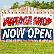 VINTAGE SHOP NOW OPEN Advertising Vinyl Banner Flag Sign Many Sizes picture