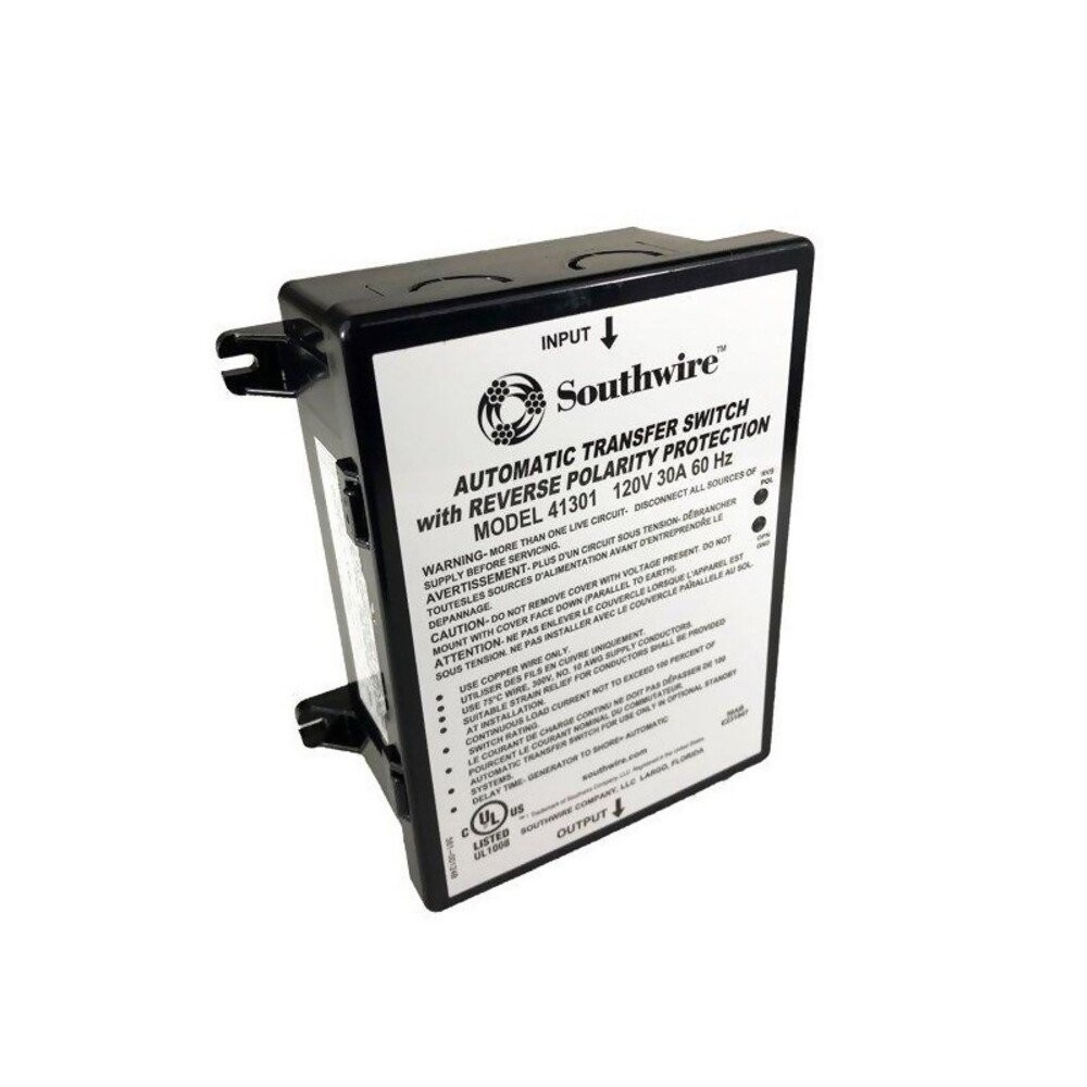SOUTHWIRE 41301 30A Reverse Polarity Transfer Switc SOUTHWIRE 41301 30A Reverse Polarity Transfer Switc