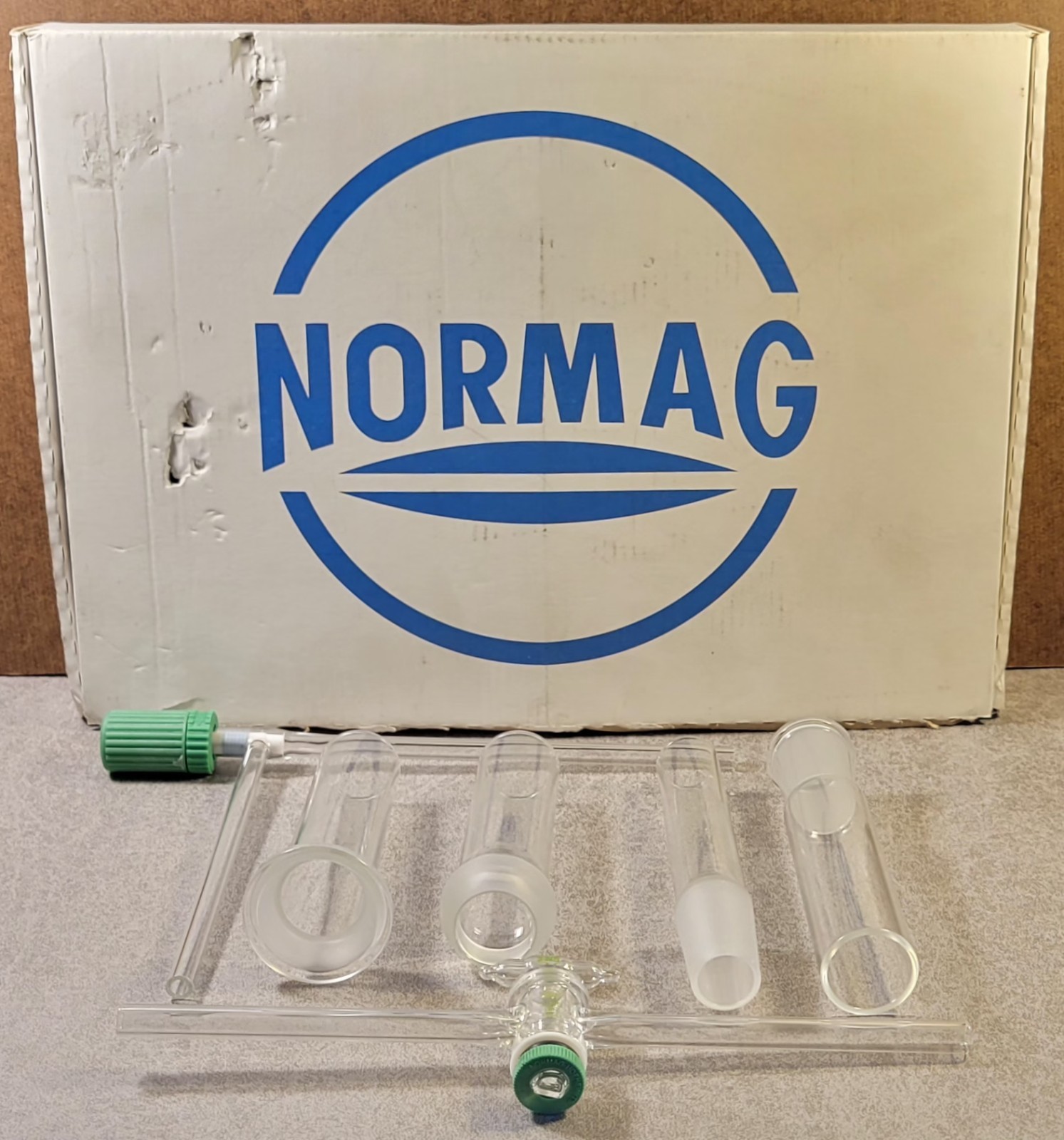 Vtg NORMAG Professional Lab Glassware Modular Vacuum Distillation Apparatus Set Vtg NORMAG Professional Lab Glassware Modular Vacuum Distillation Apparatus Set