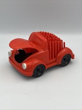 Vintage VW BEETLE Organizer Desk Pal Storage Pen Pencil Holder Red JSNY picture