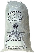 Crystal Clear Plastic Ice Bags with Cotton Draw String, 10 lb., Pack of 500 picture