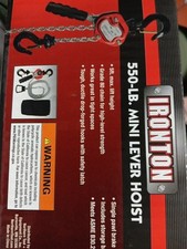 Ironton Mini Lever Chain Hoist, 550-Lb. Capacity, 5ft. Lift picture