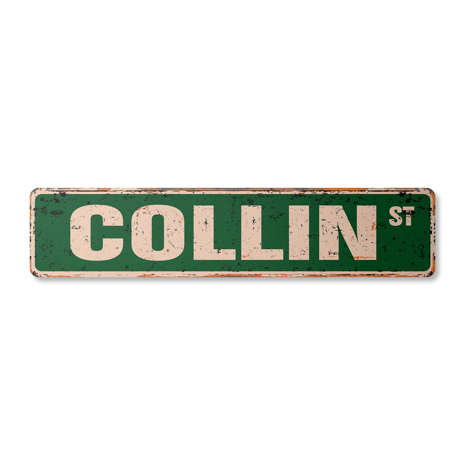 COLLIN Vintage Street Sign Childrens Name Room| Indoor/Outdoor