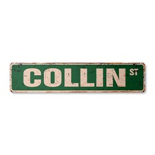 COLLIN Vintage Street Sign Childrens Name Room| Indoor/Outdoor picture