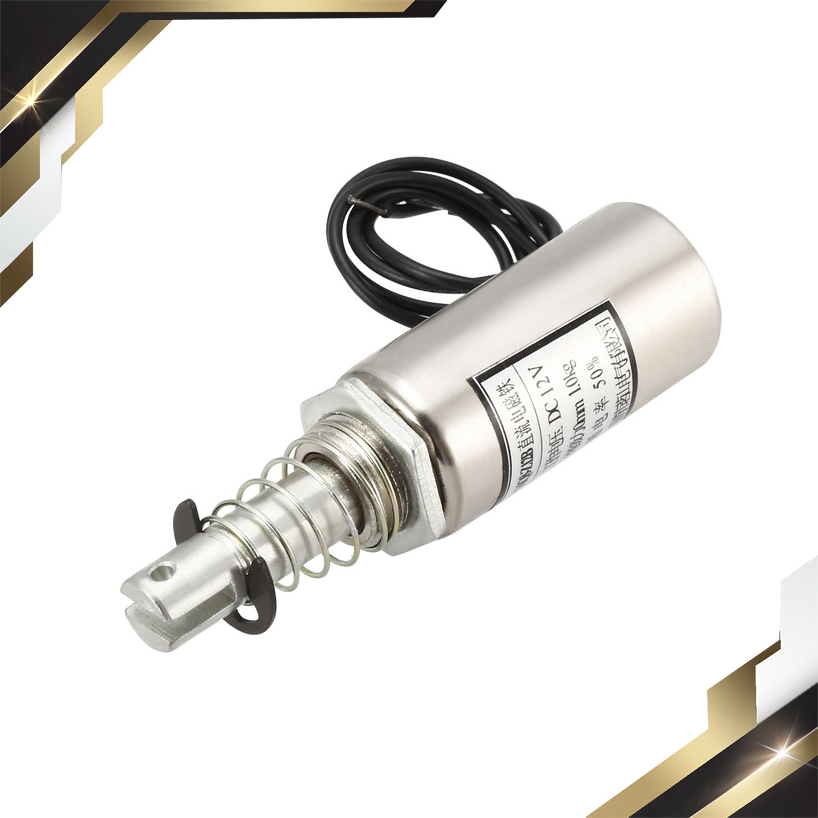 DC12V 1kg 0mm Push Pull Solenoid Electromagnet Magnet Linear Motion