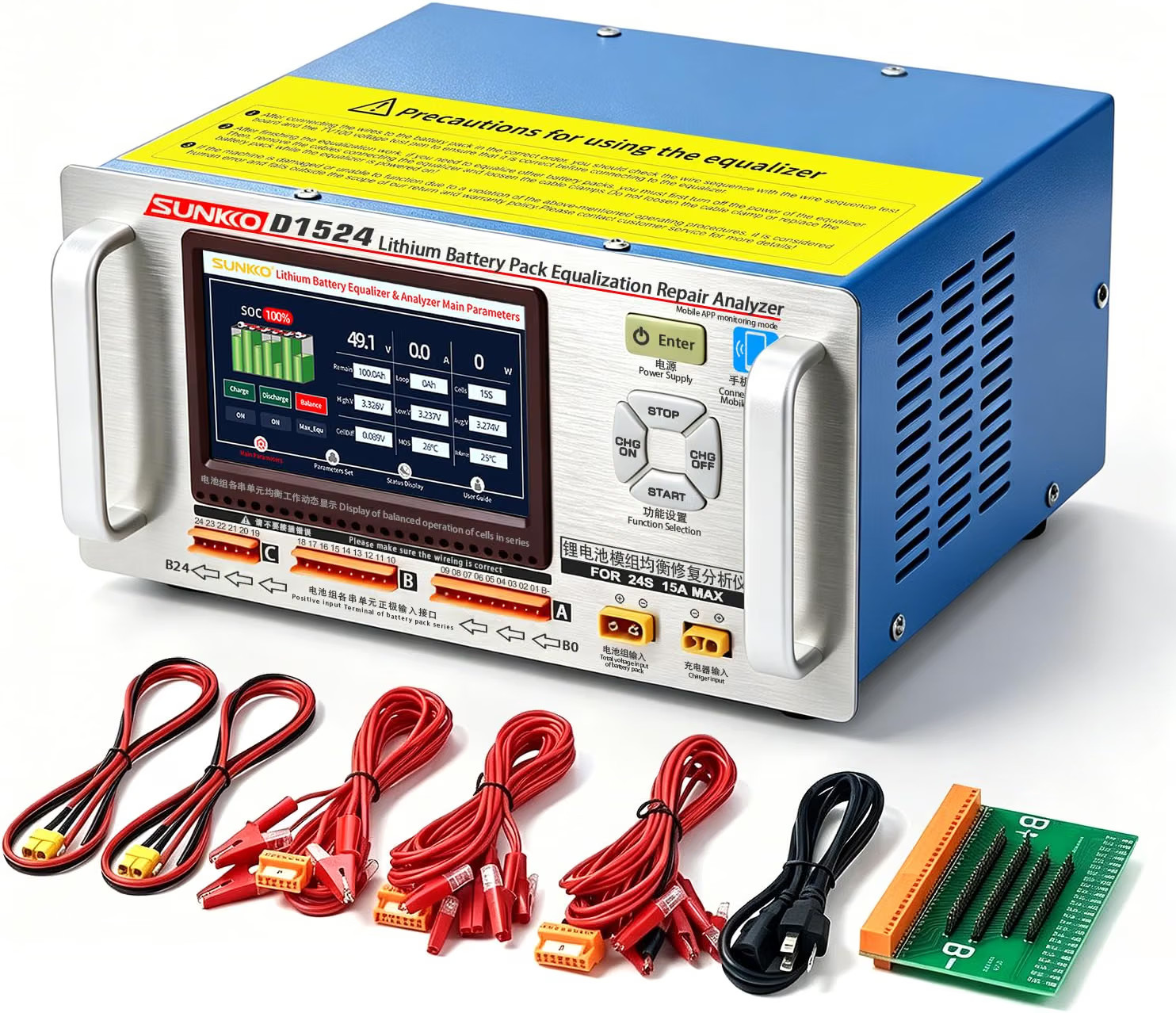 D1524 24S High Current Battery Balancer for Lithium Pack Maintenance Charging D1524 24S High Current Battery Balancer for Lithium Pack Maintenance Charging