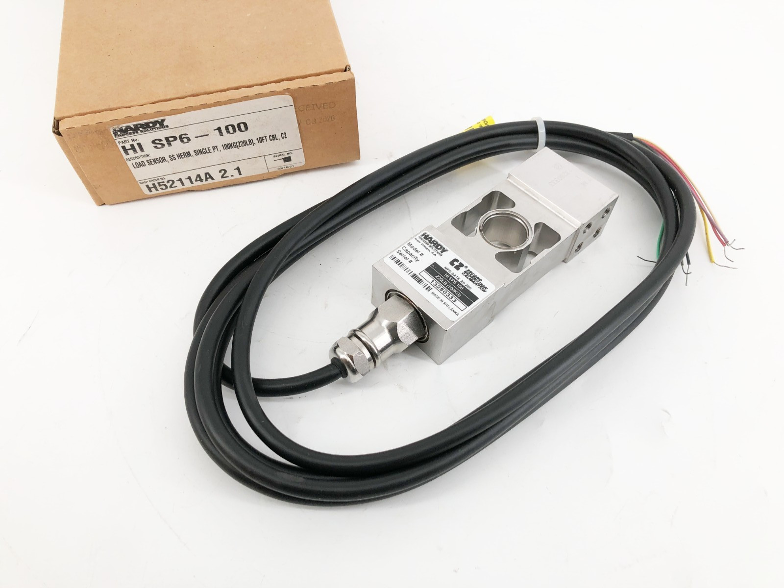 New Hardy HI SP6-100 Load Sensor SS HERM SINGLE PT 220LB H52114A New Hardy HI SP6-100 Load Sensor SS HERM SINGLE PT 220LB H52114A