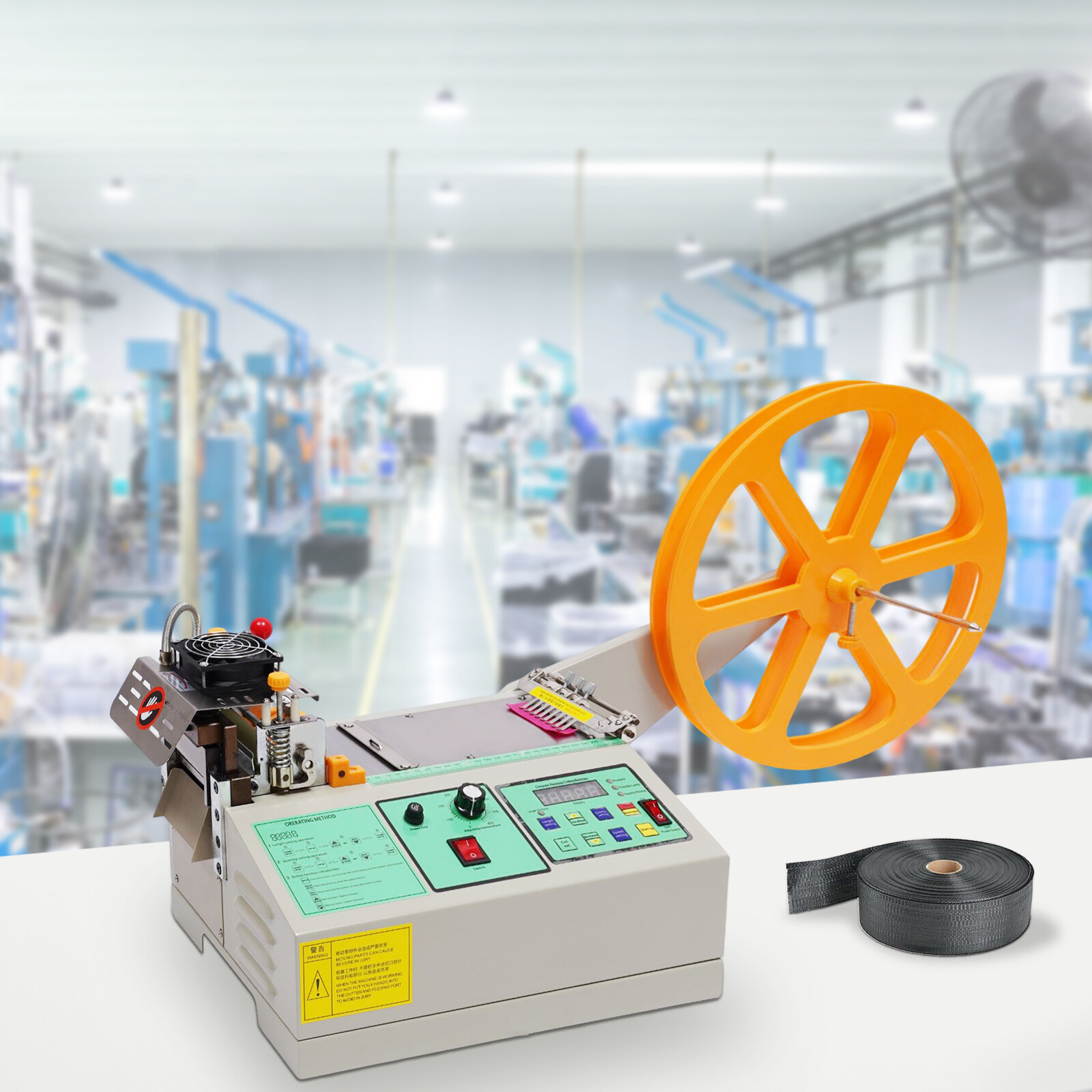 Automatic Heat Shrink Tube Cutting Machine Hot &Cold Textile Ribbon Cutter 100mm Automatic Heat Shrink Tube Cutting Machine Hot &Cold Textile Ribbon Cutter 100mm