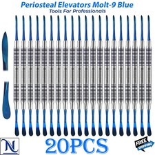 Molt #9 Dental Periosteal Elevator Blue Titanium Coated Double Ended German picture
