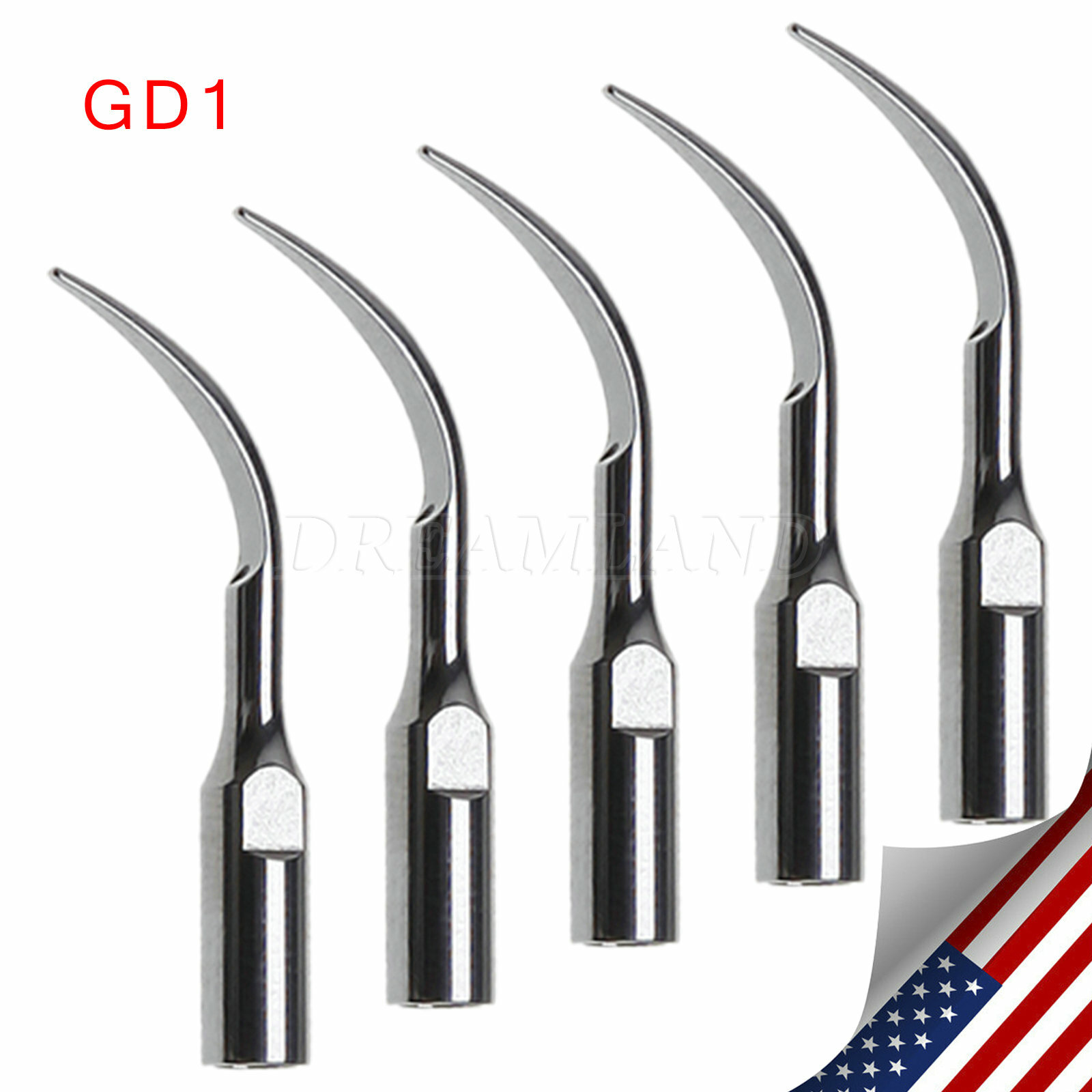 5× Dental Ultrasonic Piezo Scaler Tips fit Cavitron EMS /DTE SATELEC Handpiece 5× Dental Ultrasonic Piezo Scaler Tips fit Cavitron EMS /DTE SATELEC Handpiece