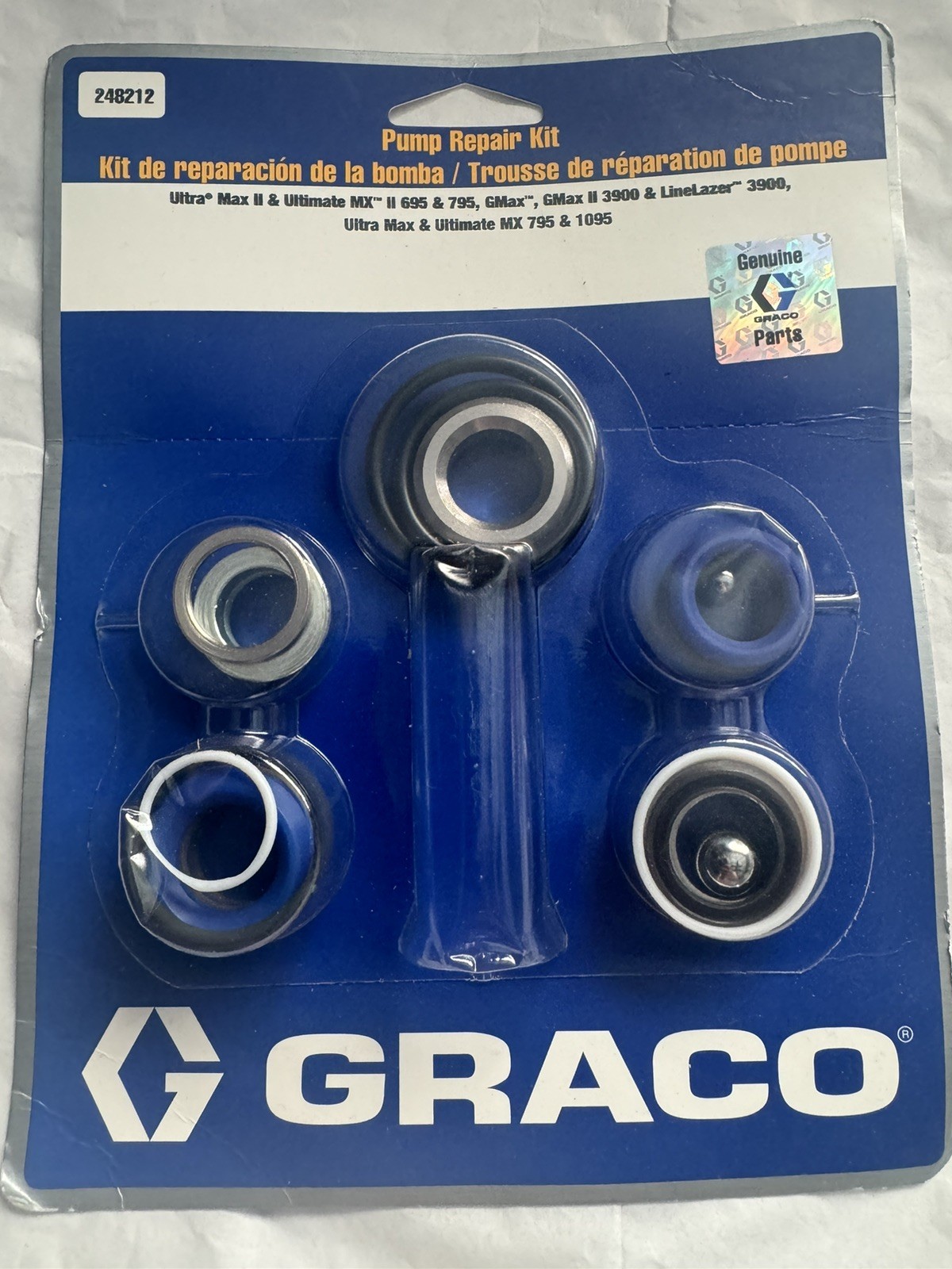 Graco Packing Repair Kit 248212 ULTRAMAX II 695/795, Gmax 3900, Genuine brand Graco Packing Repair Kit 248212 ULTRAMAX II 695/795, Gmax 3900, Genuine brand
