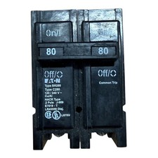 Eaton Cutler Hammer BR280 80A 2 Pole 120/240V Plug-In Circuit Breaker picture