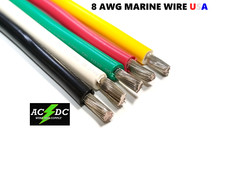 8 AWG GAUGE MARINE TINNED COPPER BATTERY CABLE BOAT WIRE Made in USA  picture