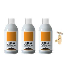 Refrigerant R600a Upright Charging Self Sealing Can 6oz 3 Pack picture