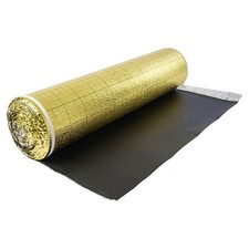 VEVOR Floor Underlayment 200 sq ft Roll 3mm Vapor Barrier Soundproofing Gold picture