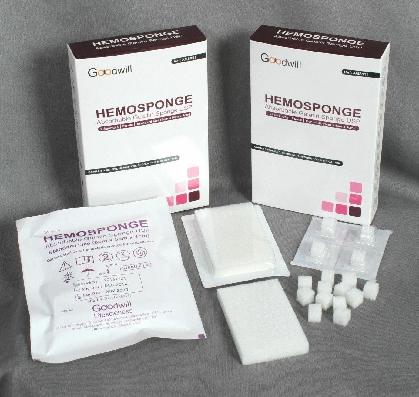 10 Pack of Dental Hemosponge Absorbable Gelatin USP Sterile 32 Sponge 10x10x10mm 10 Pack of Dental Hemosponge Absorbable Gelatin USP Sterile 32 Sponge 10x10x10mm