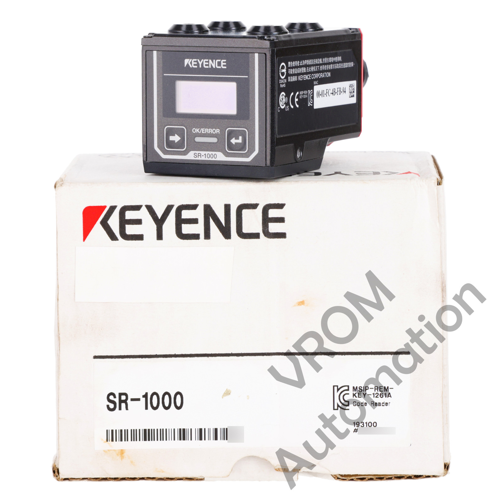 Surplus Keyence SR-1000 Autofocus 1D 2D Bar Code Reader Scanner Surplus Keyence SR-1000 Autofocus 1D 2D Bar Code Reader Scanner