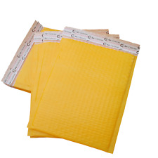 AirnDefense Any Size Yellow Poly Bubble Mailers Plastic Shipping Padded Envelope picture