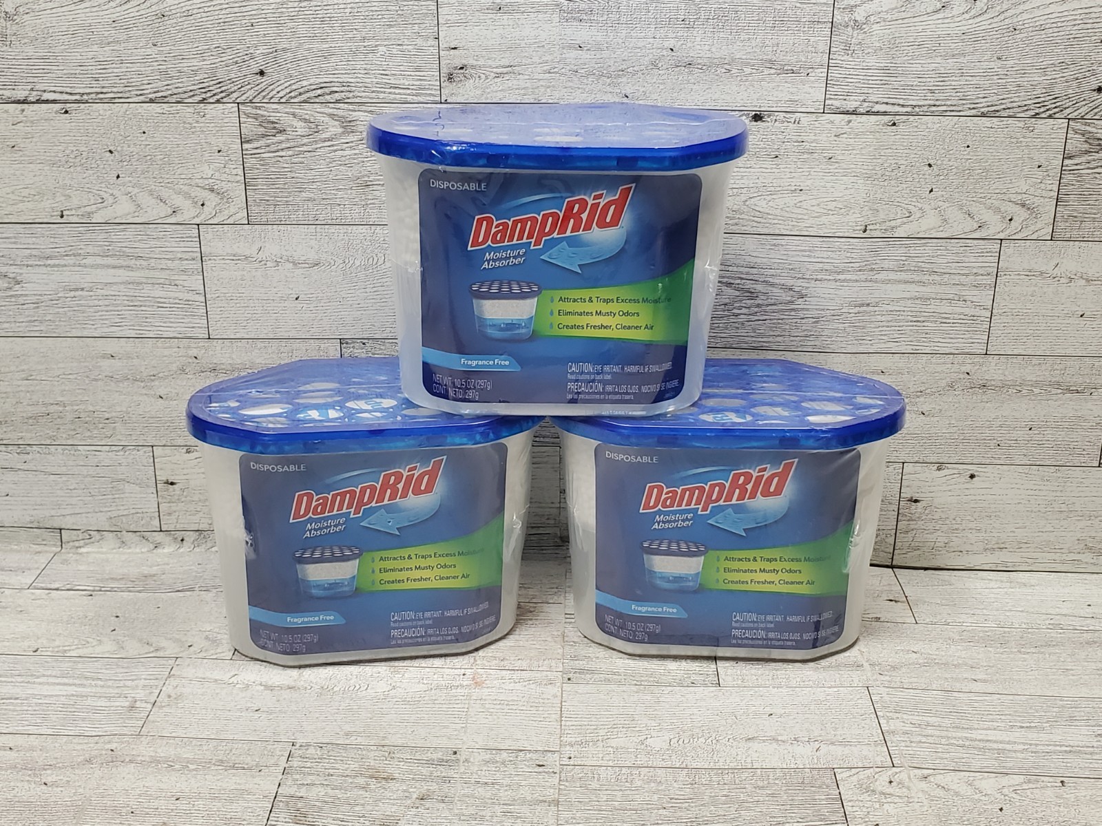 DampRid FG100 Unscented Disposable Moisture Absorber, 10.5 oz, 3 pack DampRid FG100 Unscented Disposable Moisture Absorber, 10.5 oz, 3 pack