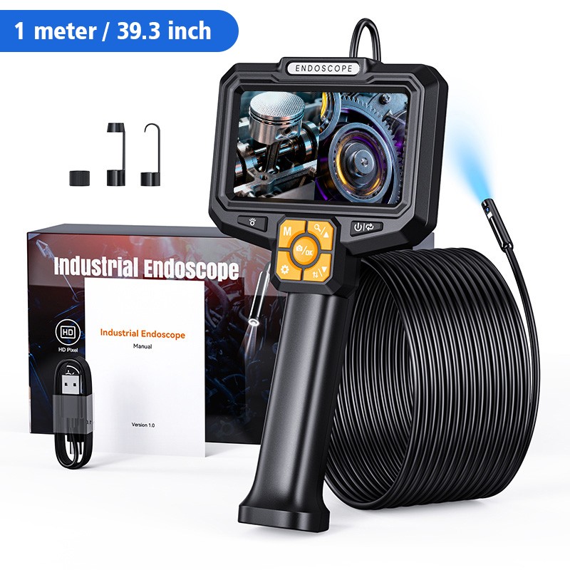 1M 1080P Dual‑Lens Borescope IP67 Handheld 5 Inch Dual‑View Screen Snake Camera 1M 1080P Dual‑Lens Borescope IP67 Handheld 5 Inch Dual‑View Screen Snake Camera