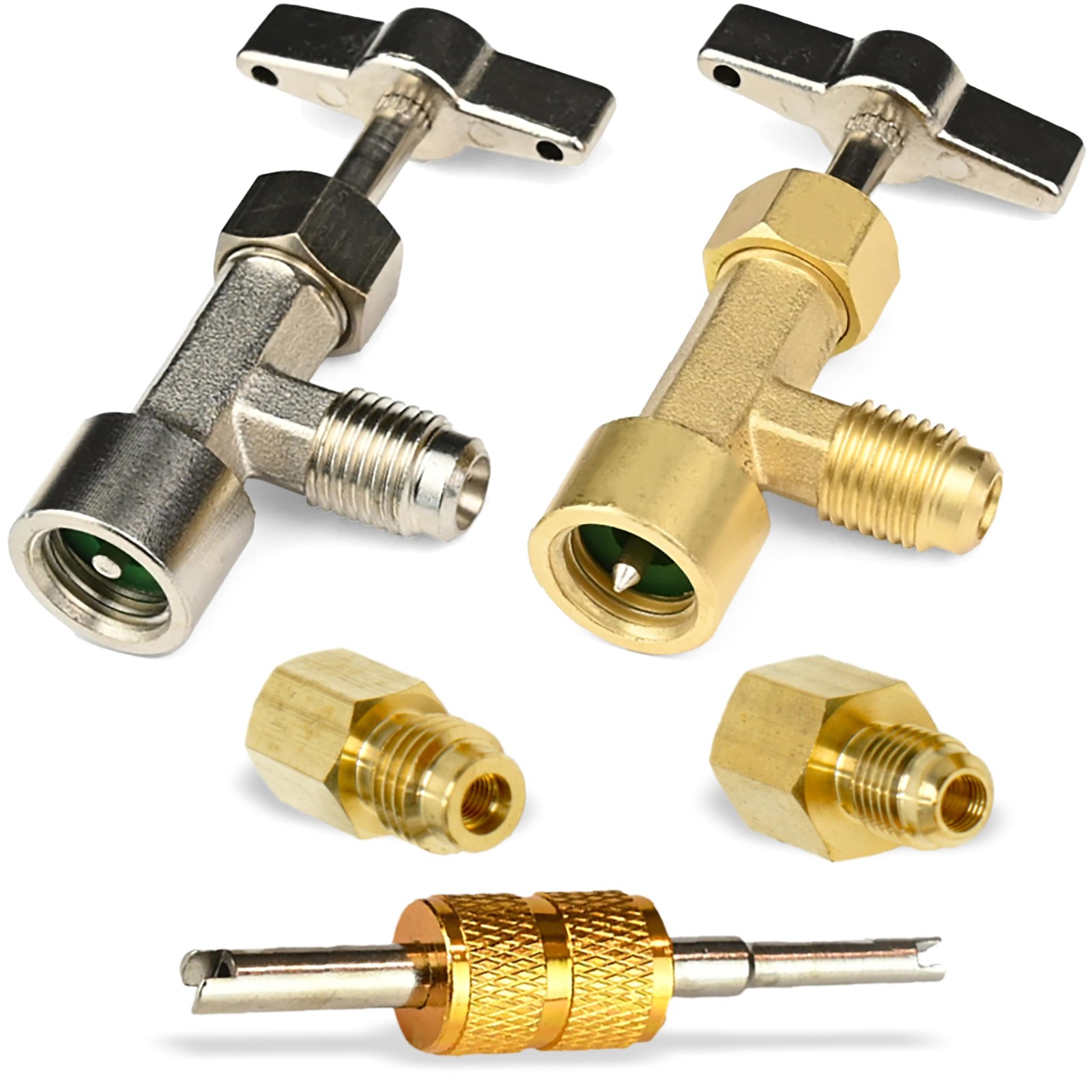 Lu-Hawk R134A Adapter Fitting Kit (Lu-Hawk R134A Self-Sealing, and Single Pun...
