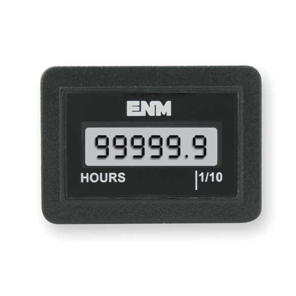 LCD Hour Meter - Flush Mount Rectangular Display, Digital Time Tracker, Engine H