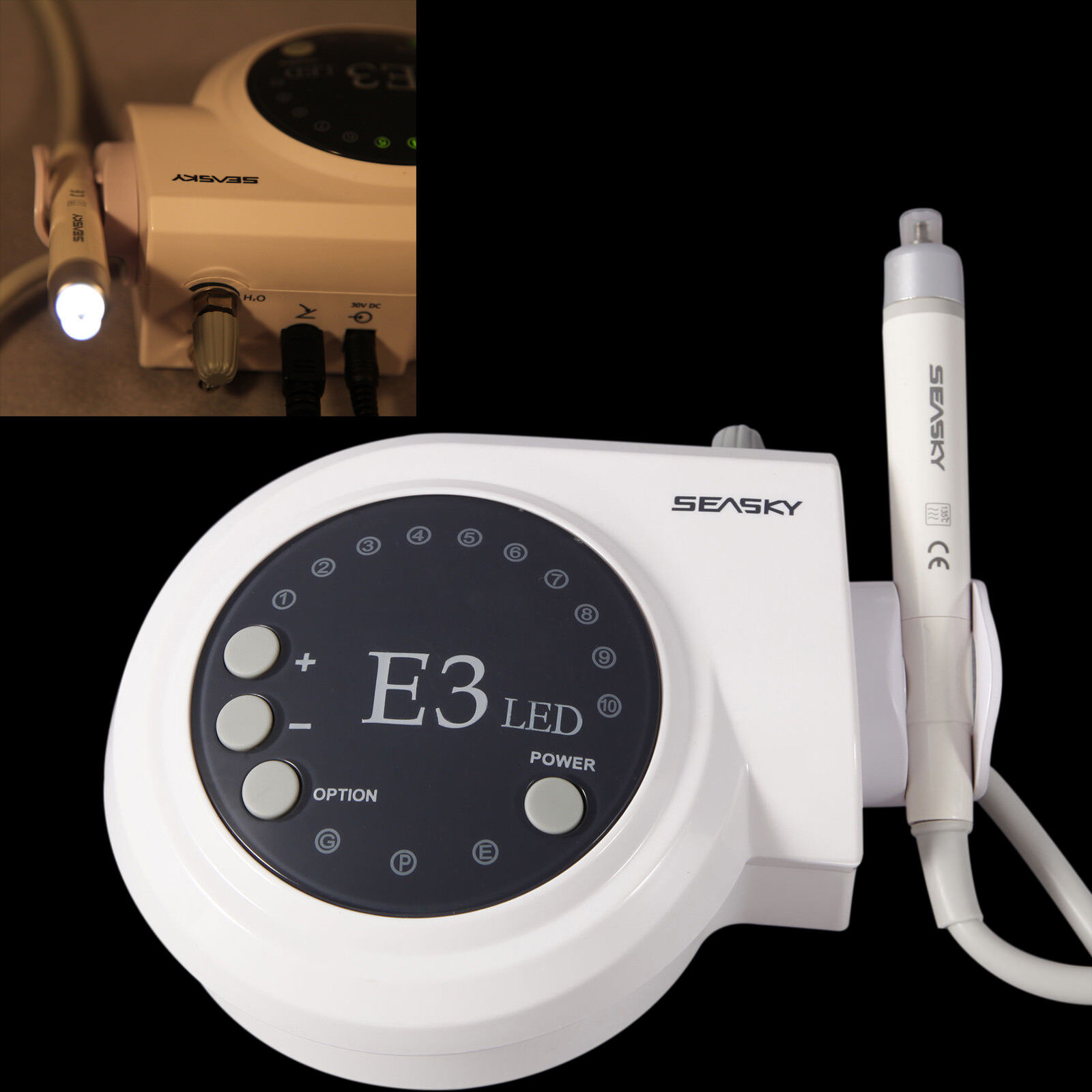 E/P/G Dental LED Light Fiber Optic Ultrasonic Scaler Handpiece Fit EMS Woodpeck