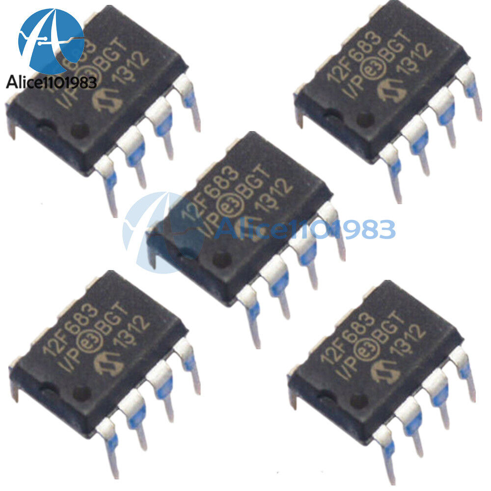 5PCS PIC12F683-I/P PIC12F683 12F683 Microcontroller CHIP IC DIP-8