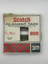 Rare Vintage 3M 898 3/4” Filament Strapping Tape 60 yard. Made in USA picture