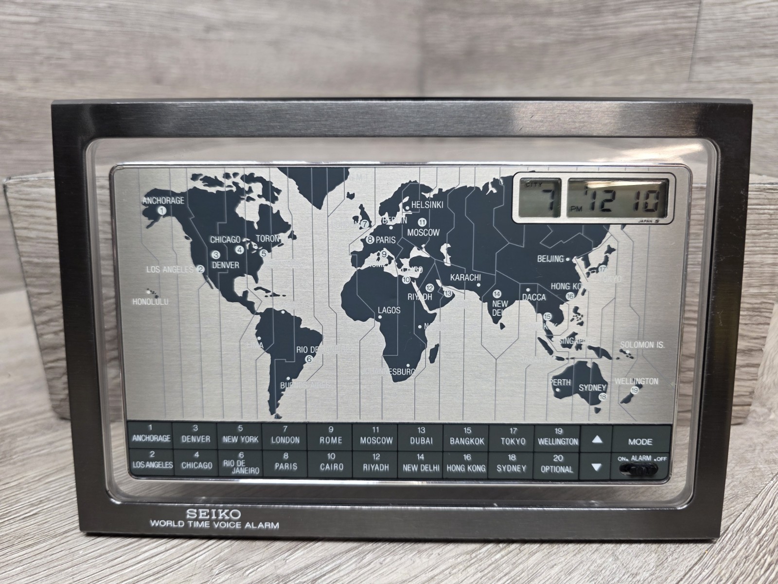 Vintage Seiko World Time Voice Alarm Clock Tested Working Vintage Seiko World Time Voice Alarm Clock Tested Working