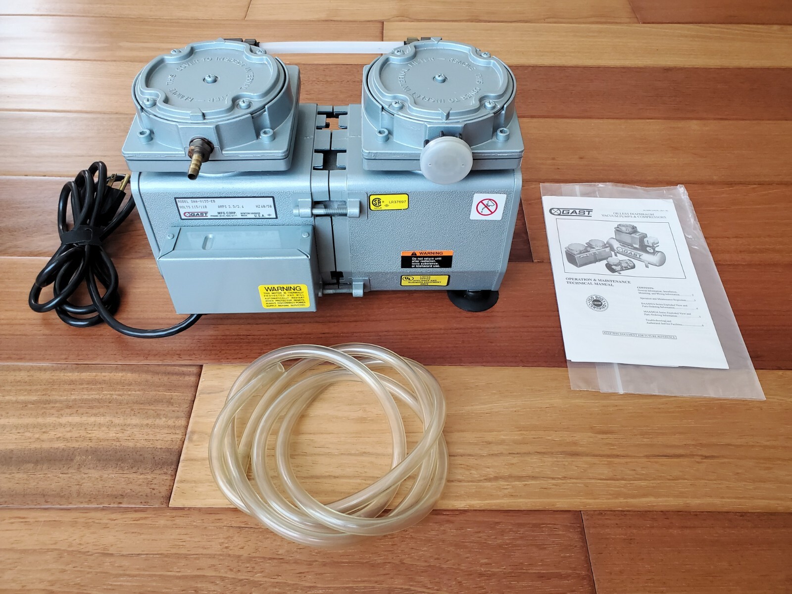 GAST Diaphragm Vacuum Pump for Porcelain Furnace Dental Lab Model DAA-V155-EB GAST Diaphragm Vacuum Pump for Porcelain Furnace Dental Lab Model DAA-V155-EB