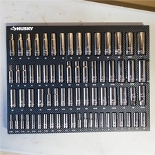 Husky Socket Set 1/4 In Drive SAE Metric Chrome  Piece Tool (part of a set) picture