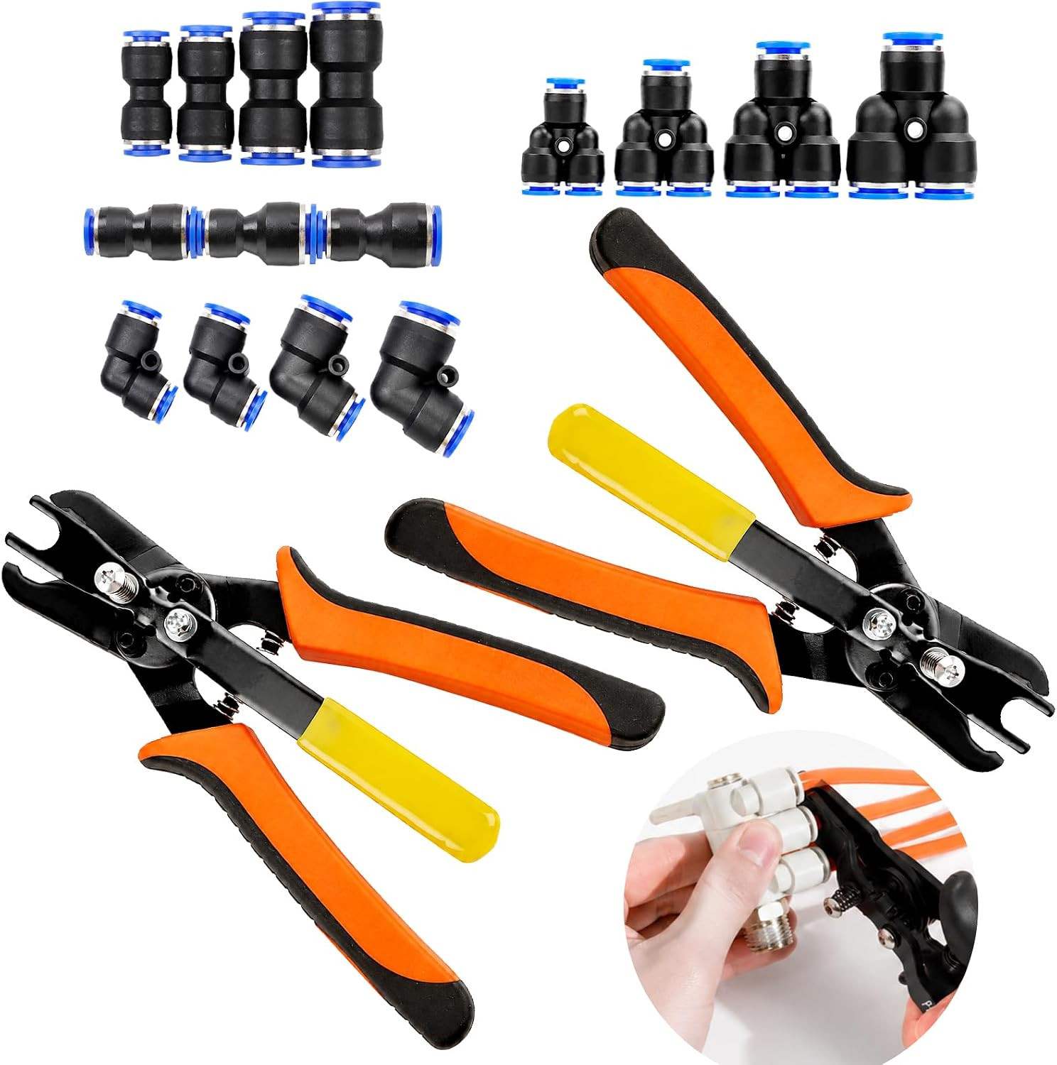 2 PCS Push to Connect Fittings Air Line Disconnect Tool Kit 2 PCS Push to Connect Fittings Air Line Disconnect Tool Kit