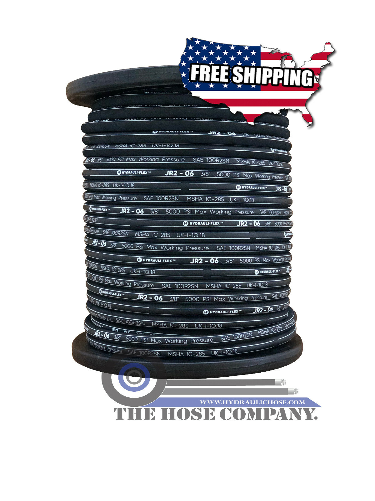 ** NEW Hydraulic Hose R2-06 REEL 3/8 ** NEW Hydraulic Hose R2-06 REEL 3/8