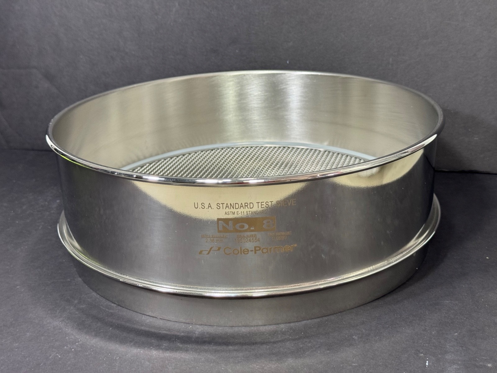 COLE PARMER 12” USA STANDARD TEST SIEVES -Pick Size- COLE PARMER 12” USA STANDARD TEST SIEVES -Pick Size-